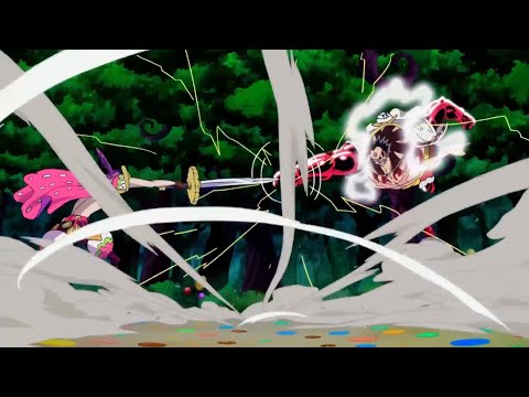 ルフィはクラッカーに致命傷を与える。クラッカーはギア4の力に無力である【ワンピース - ONE PIECE Full HD Engsub 】