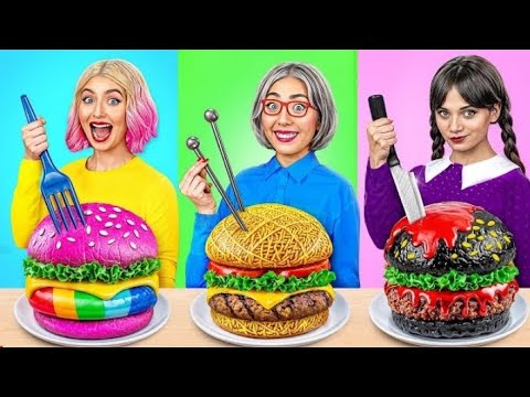 Wednesday vs Grandma CookingChallenge | Funny Challenges by MultiDO