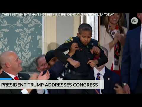 Dressed as policeman, Devarjaye ‘DJ’ Daniel, 12-year-old with cancer, deputized during Trump speech