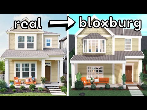 Building a CREAM SUBURBAN house in Bloxburg