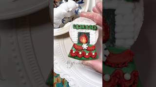 🎄Christmas snow globe cookie decorating with royal icing #cookiedecorating #christmas #satisfying