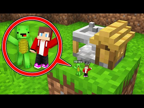 JJ and Mikey Found Smallest TINY VILLAGE House in Minecraft - Maizen