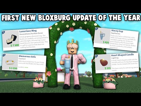 THE FIRST NEW BLOXBURG UPDATE OF THE YEAR.. WEDDING RINGS, FURNITURE, STANLEY CUP? AND MORE!