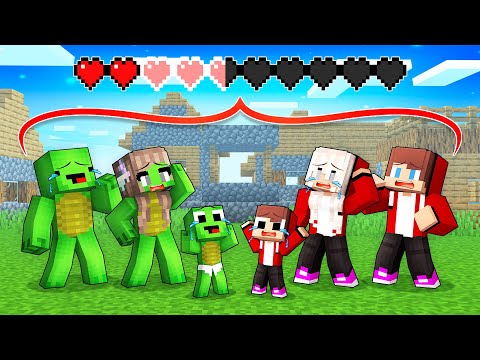 Mikey Family and JJ Family Share One Health Bar in Minecraft (Maizen)