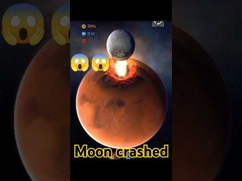 mars vs moon 🌝🥺 what if moon crashed into mars ?? #shorts #mars #moon #space #universe