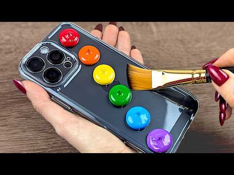 PAINT Your iPhone Case Like a PRO Using SIMPLE Acrylic Techniques!