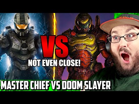 Why Master Chief VS Doom Slayer Isn't Even Close! REACTION!!!