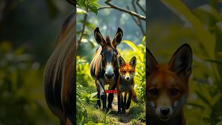 El Burro, La Zorra 🦊 y El León #shorts #animales #moraleja #historia #fabula