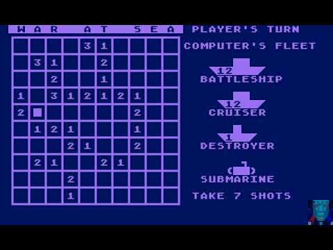 Atari 800 Game: War at Sea (1980 CE Software)