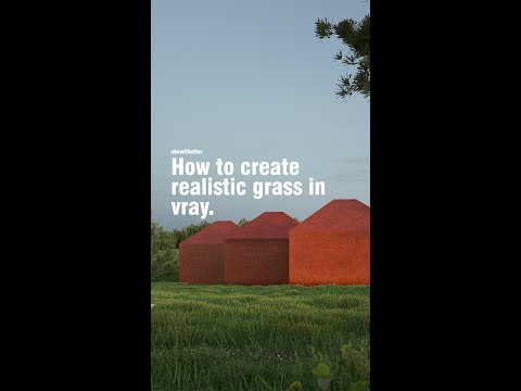 How to add realistic grass in vray for sketchup #shorts