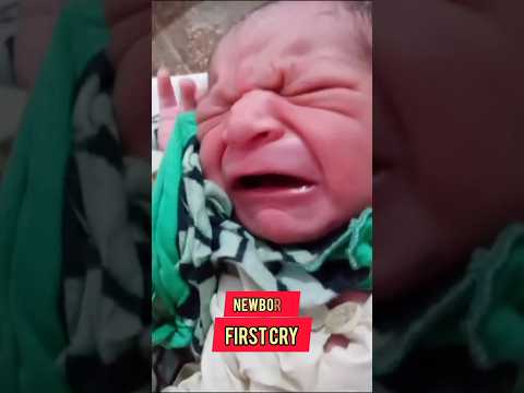 First cry of newborn 😭😂 #shorts  #shortsindia