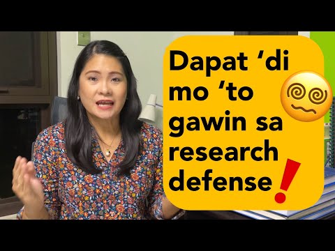 Mga hindi dapat gawin kapag research defense