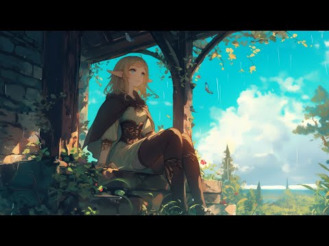 Relaxing Medieval Music with Rain Sounds - Fantasy Bard/Tavern Ambience, Relaxing Celtic Music, BGM