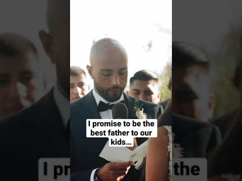 Groom gives the BEST vow during wedding ceremony #shorts