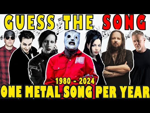 Guess The Song - One Song Per Year 🎶 Rock & Metal 🎸 1980 - 2024 Metal Songs Everyone Knows