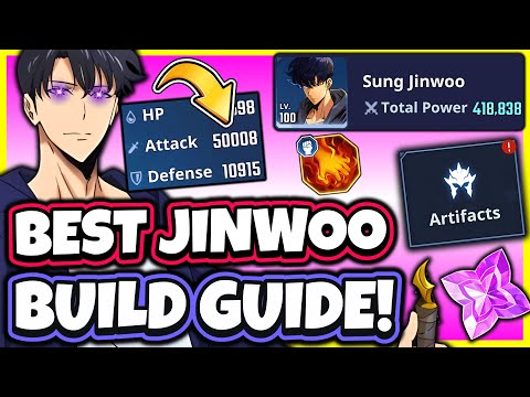 The BEST Jinwoo Build Guide EVER! Stats, Artifacts, Weapons, Gems, Skills etc [Solo Leveling: Arise]