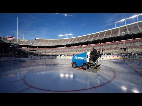 How Ohio State's stadium was set up for Blue Jackets vs. Red Wings Stadium Series outdoor NHL game