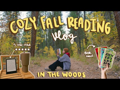 Fall reading vlog🍂 new 5 star read, book haul, no phone reading in the woods