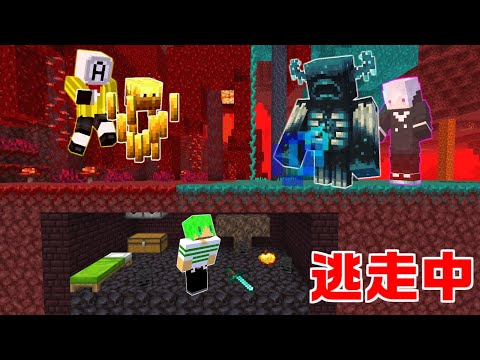 【マインクラフト】倒したモブに変身できる世界で『逃走中』をしたらエンドラ倒せんじゃね...？【いんく】