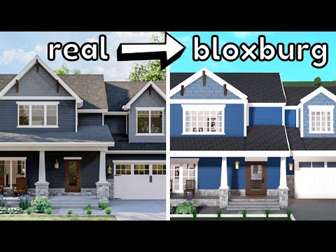 Building a SUBURBAN 2 STORY house in Bloxburg