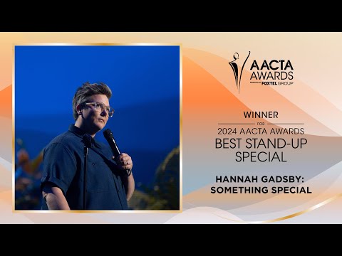 Hannah Gadsby accepts the Award for  Best Stand-Up Special at the 2024 AACTA Awards