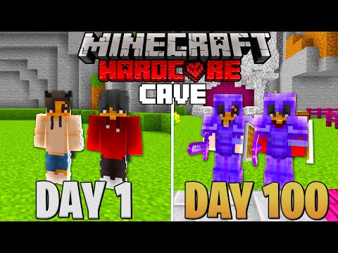 We Survived 100 Days Of Hardcore Minecraft, In A Cave Only World - Duo Minecraft Hardcore