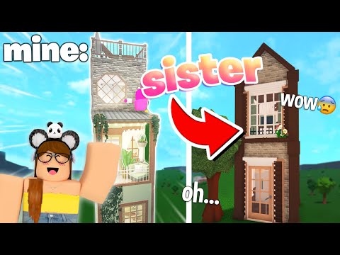 2x2 Bloxburg Build Battle with My IRL Sister