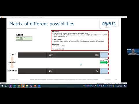 Webinar 'Matrix of responsibilities for requesting common modifications to IEC standards'