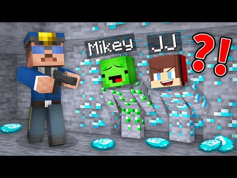 JJ and Mikey DIAMOND vs EMERALD Hide and Seek Battle in Minecraft - Maizen