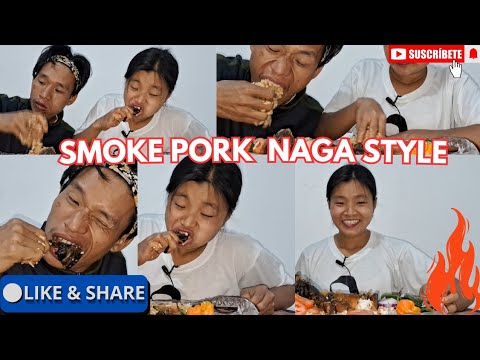 Smoked pork with axone ||  Mastered leave boiled Naga mukbang