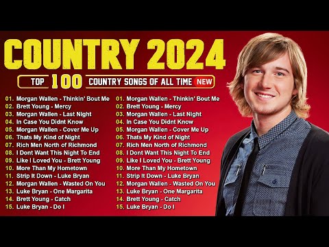 Country Music 2024 - Morgan Wallen, Luke Combs, Brett Young, Kane Brown, Luke Bryan, Chris Stapleton