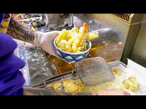 Tempura Frenzy! A Dedicated Udon Shop Packed with Devoted Regulars丨Japanese Tempura Udon Noodles