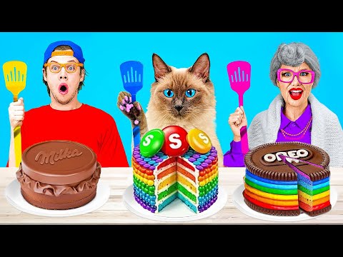 EPIC KITCHEN SHOWDOWN: GRANNY vs CAT vs ME 🎂Who Will Win the Ultimate Baking Battle by YayTime! FUN