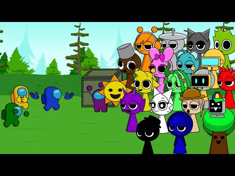 AMONG US vs. INCREDIBOX SPRUNKI || kiwis ANIMATION