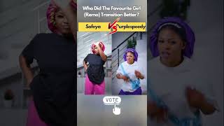 Purple Speedy VS Sofeya, Favourite girl (By Rema) Transition Challenge | Who won? #transition