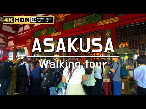 Tokyo Asakusa 1 Hour Walking Tour in Japan | 2024 May | 4K/HDR/Subtitles in Multiple Languages