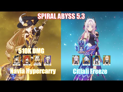 C0 Navia Hypercarry & C0 Citlali Freeze | Spiral Abyss 5.3 | Genshin Impact