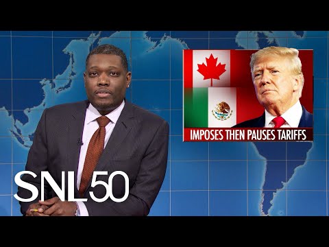 Weekend Update: Trump Causes Tariff Confusion, Elon Musk's SpaceX Starship Explodes - SNL