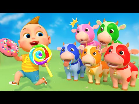 Candy Machine - Baby Cows Play With Candy Machine Cartoon - Colors for Kids | Boo Kids Cartoon