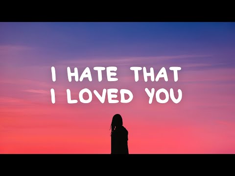 Sharmaine Webster - I Hate That I Loved You (Lyrics)