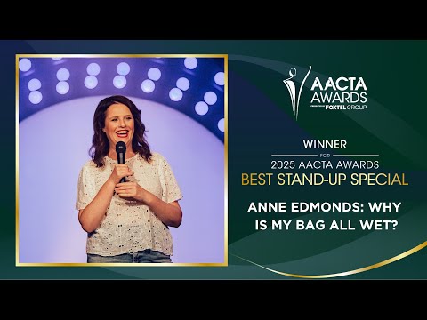 Anne Edmonds wins the AACTA Award for Best Stand-Up Special