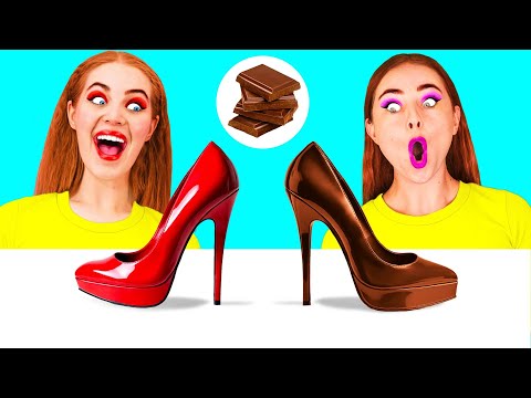 Real Food vs Chocolate Food Challenge | Funny Kitchen War by TeenTeam Challenge