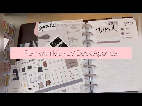 LV Desk Agenda • Plan with me • 2024 Goals #lv #planning #2024