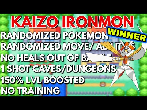 Kaizo Ironmon ENTIRE WINNING RUN! NatDex FireRED