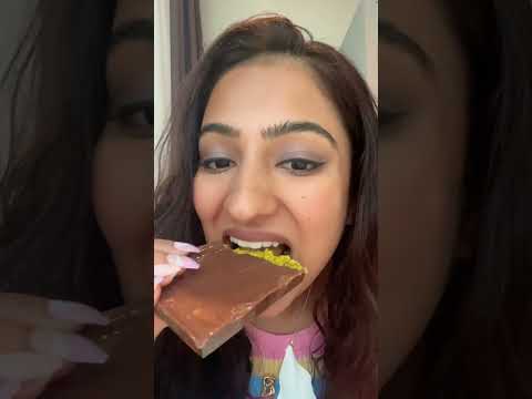 Viral Dubai chocolate ASMR #viralfood ￼