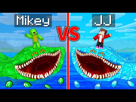 JJ's DIAMOND El Gran Maja vs Mikey's EMERALD El Gran Maja Family Battle in Minecraft - Maizen