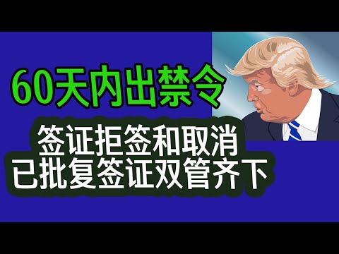 60天内出禁令，签证拒签和取消已批复签证双管齐下!