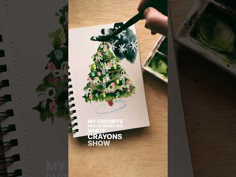 Let’s paint something easy! Watercolor Christmas tree perfect for kids and adults