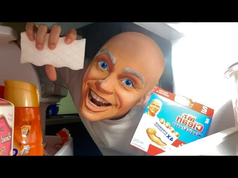 1 Minute ASMR~ POV you’re Mr. Clean’s fridge (magic eraser tingles) 🧼🫧