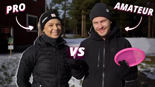 PRO DISC GOLFER vs AMATEUR (with Kristin Tattar)